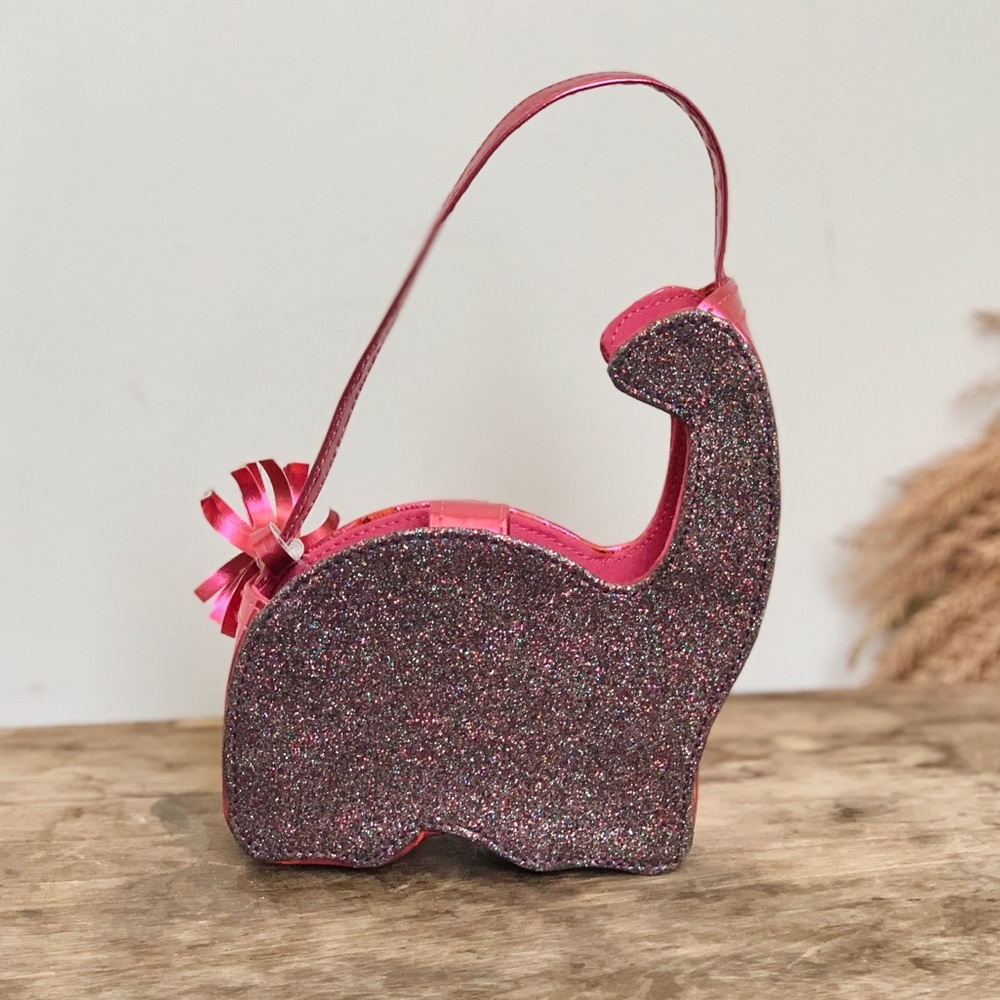 Dolls Kill Rainbow Glitter Dinosaur Mini Bag Purse